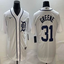 Nike Detroit Tigers #31 Riley Greene white majestic mlb jersey-BD