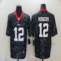 Nike Green Bay Packers #12 Aaron Rodgers black camo Color Rush Limited Jersey-BD