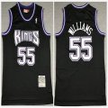 Sacramento Kings #55 Jason Williams throwback black nba jersey-XD