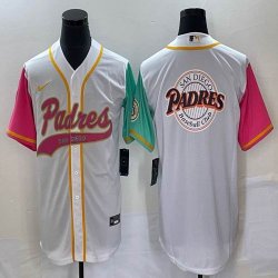 Nike San Diego Padres blank white red majestic baseball jerseys city version 04