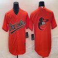 Nike Baltimore Orioles Blank orange majestic baseball jersey big logo-BD