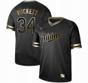 Nike Minnesota Twins #34 kirby Puckett black gold baseball jersey