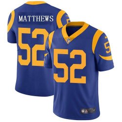 Custom Nike Rams #52 Clay Matthews blue Color Rush Limited Jersey