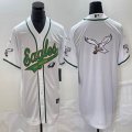 Nike Eagles blank white baseball jerseys Joint name-BD 02