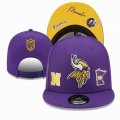 2023 Minnesota Vikings purple yellow NFL Snapback Hats-YD