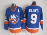 Reebok New York Islanders #9 Gillies blue CCM Ice hockey Jersey A patch