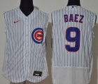 Nike Chicago Cubs #9 Javier Baez white Flexbase Authentic Collection Jersey-WL