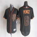 San Francisco Giants Hunter Pence #8 black Majestic baseball jersey