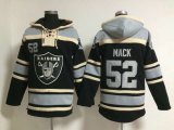 Oakland Raiders #52 Khalil Mack black gray nfl Hooded Sweatshirt