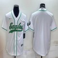 Nike Philadelphia Eagles blank white baseball jerseys Joint name-BD