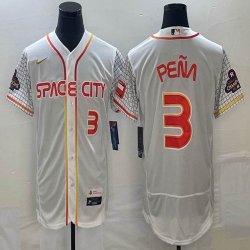 Nike Houston Astros #3 Jeremy Pena white Flexbase Authentic Collection Jersey city version