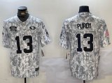 San Francisco 49ers #13 Brock Purdy Nike Arctic Camo 2024 Salute to Service Limited Jersey