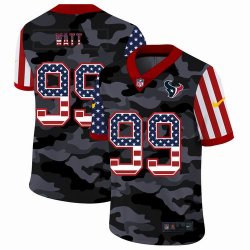 Custom Nike Houston Texans #99 J.J. Watt 2020 Nike Camo USA Salute to Service Limited Jersey-ZH