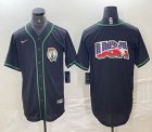 Nike Boston Celtics blank black baseball jerseys Joint name-BD