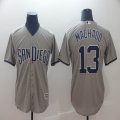 San Diego Padres #13 Manny Machado gray majestic mlb Jerseys