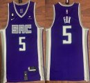 Nike Sacramentoics Kings 5 De Aaron Fox purple NBA Basketball Jerseys with 6 patch-HL