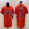 Nike Houston #3 Jeremy Pena orange Flexbase Authentic Collection Jersey