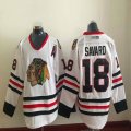 2015 Chicago Blackhawks ##18 Denis Savard CCM white Ice hockey jerseys