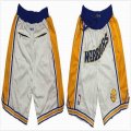 Golden State Warriors white nba basketball shorts with pocket-LT