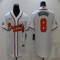 Nike Atlanta Braves #8 Eddie Rosario white majestic baseball jerseys