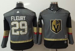 Adidas Vegas Golden Knights #29 Marc Andre Fleury gray kid hockey Jersey