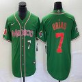 2023 World Cup Mexico #7 Julio Urias green majestic baseball jerseys 236