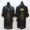 Nike Oakland Raiders #4 Derek Carr throwback black Salute To Service Limited Jersey-BD