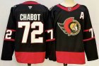 Ottawa Senators #72 Thomas Chabot black red hockey jersey-PD