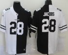 Oakland Raiders #28 Josh Jacobs Nike white black Split Color Rush Limited Jersey-BD