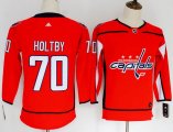 Youth Adidas Washington Capitals #70 Braden Holtby red hockey jersey