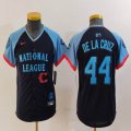 Youth National League #44 Elly De La Cruz Nike Navy 2024 MLB All-Star Game Limited Player Jersey 01