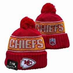 2024 Kansas City Chiefs red yellow white NFL Sports Cuffed Knit Hats 02