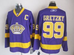 NHL Los Angeles Kings #99 Wayne Gretzky CCM C Patch purple Jersey