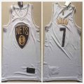 Nike Brooklyn Nets #7 Kevin Durant white gold NBA Basketball Jersey