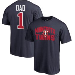 Men\'s Minnesota Twins Fanatics Branded Navy 2018 Father\'s Day Number 1 Dad T-Shirt