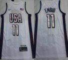 Team USA #11 Joel Embiid White Swingman Player Jerseys