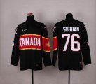 2014 NHL Canada team SUBBAN 76 Black hockey jerseys