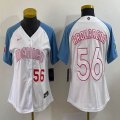 Youth 2023 World Cup Mexico #56 Randy Arozarena white skyblue majestic baseball jerseys 07