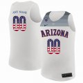 Custom Arizona Wildcats white ncaa basketball jersey 001