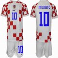 2022 World Cup Croatia team #10 MODRIC red white soccer jersey home