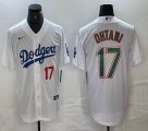 Los Angeles Dodgers #17 Shohei Ohtani Nike white throwback majestic baseball Jersey-BD 03