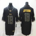 Nike Dallas Vikings #18 Justin Jefferson black gold Color Rush Limited Jersey