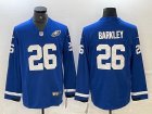 Nike Philadelphia Eagles #26 Saquon Barkley blue Color Rush Limited Jersey long sleeves