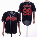 Cleveland Indians Ricky Vaughn 99# throwback blue baseball Jerseys