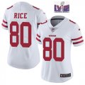 Women 49ers #80 Jerry Rice nike white Color Rush Limited Jersey