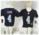 Nike Oakland Raiders #4 Carr Black Children nfl jersey