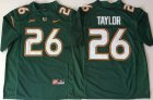 Miami Hurricanes #26 Sean Taylor Green College Football Jersey - PNS