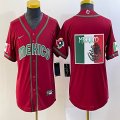 Youth 2023 World Cup Mexico blank red majestic baseball jerseys 15