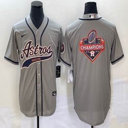 Nike Houston Astros blank gray majestic baseball jerseys Joint name -BD 02