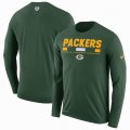 Men's Green Bay Packers Nike Green Sideline Legend Staff Performance Long Sleeve T-Shirt